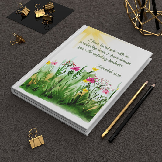 Inspiring Hardcover Journal with Beautiful Floral Design and Uplifting Bible Verses