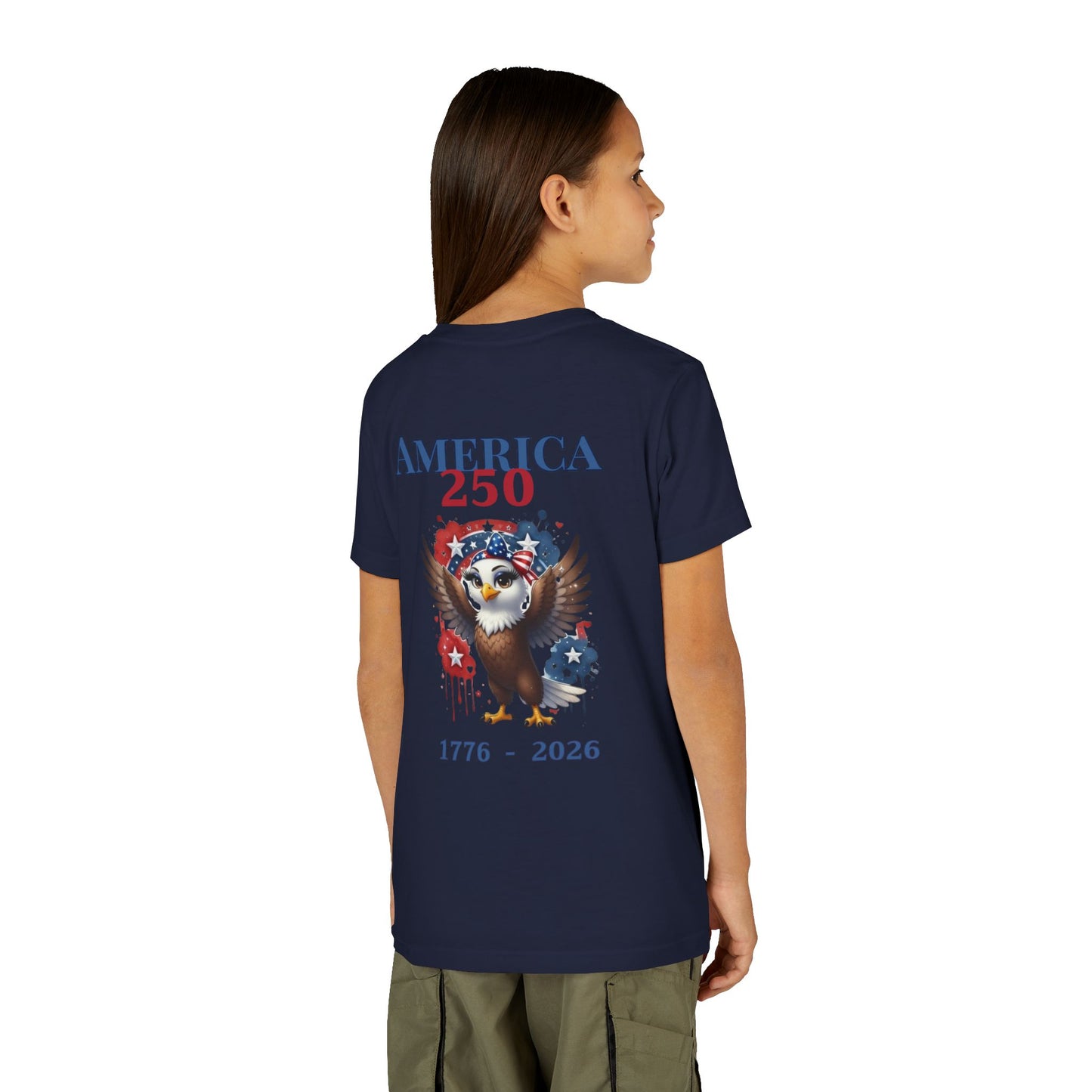 America 250 Patriotic Eagle 1776-2026 Independence Day Youth Shirt