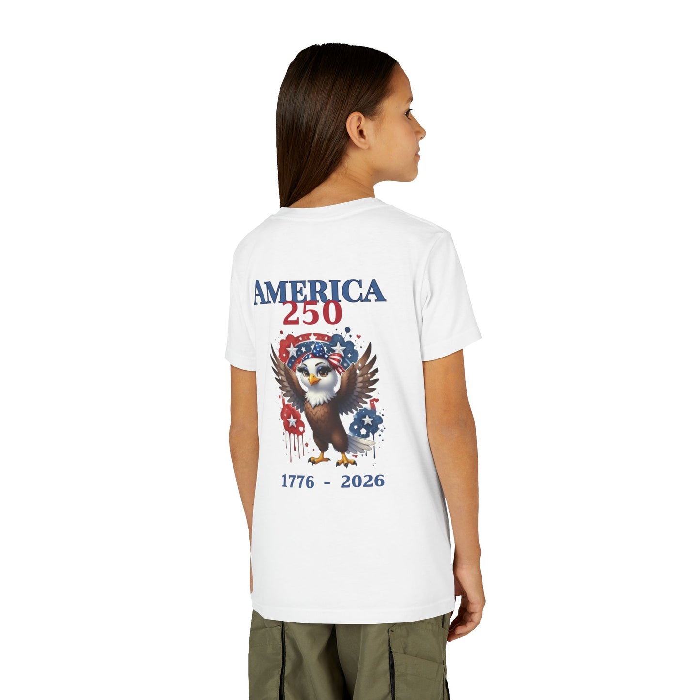 America 250 Patriotic Eagle 1776-2026 Independence Day Youth Shirt
