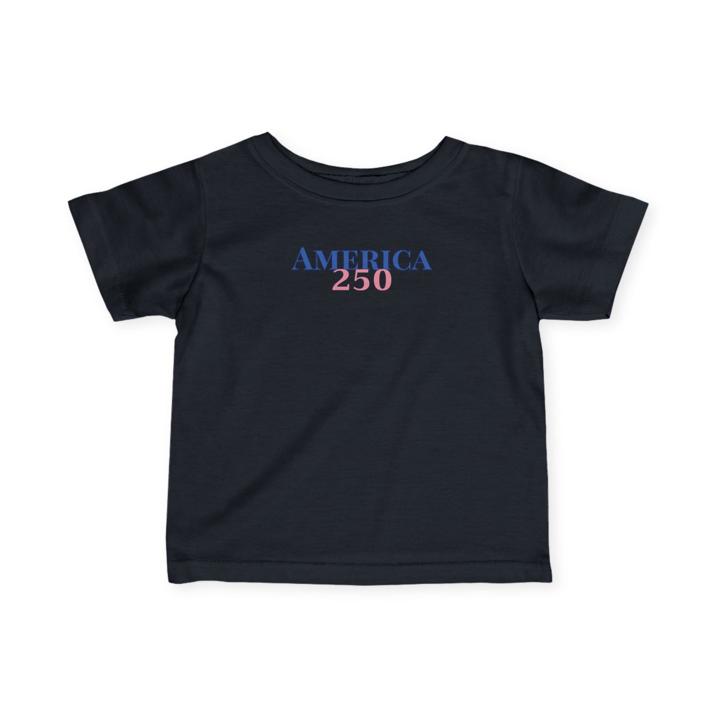 Infant Tee — "America 250" Patriotic Baby Girl Eagle Shirt (4th of July, Memorial Day)