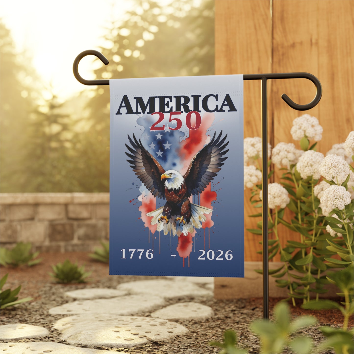 AMERICA 250 Patriotic Eagle Garden & House Banner