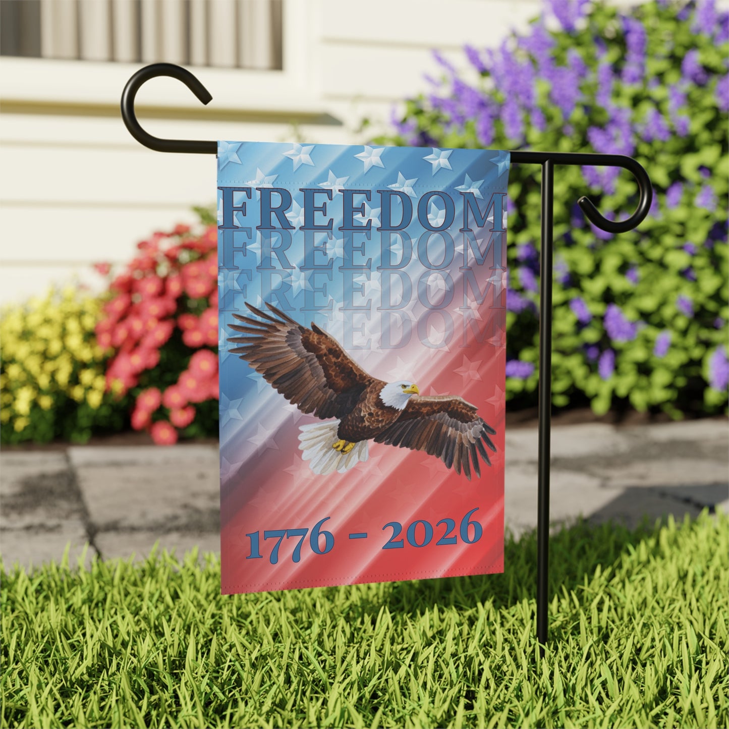 "FREEDOM" Patriotic 1776–2026 USA Celebration Banner