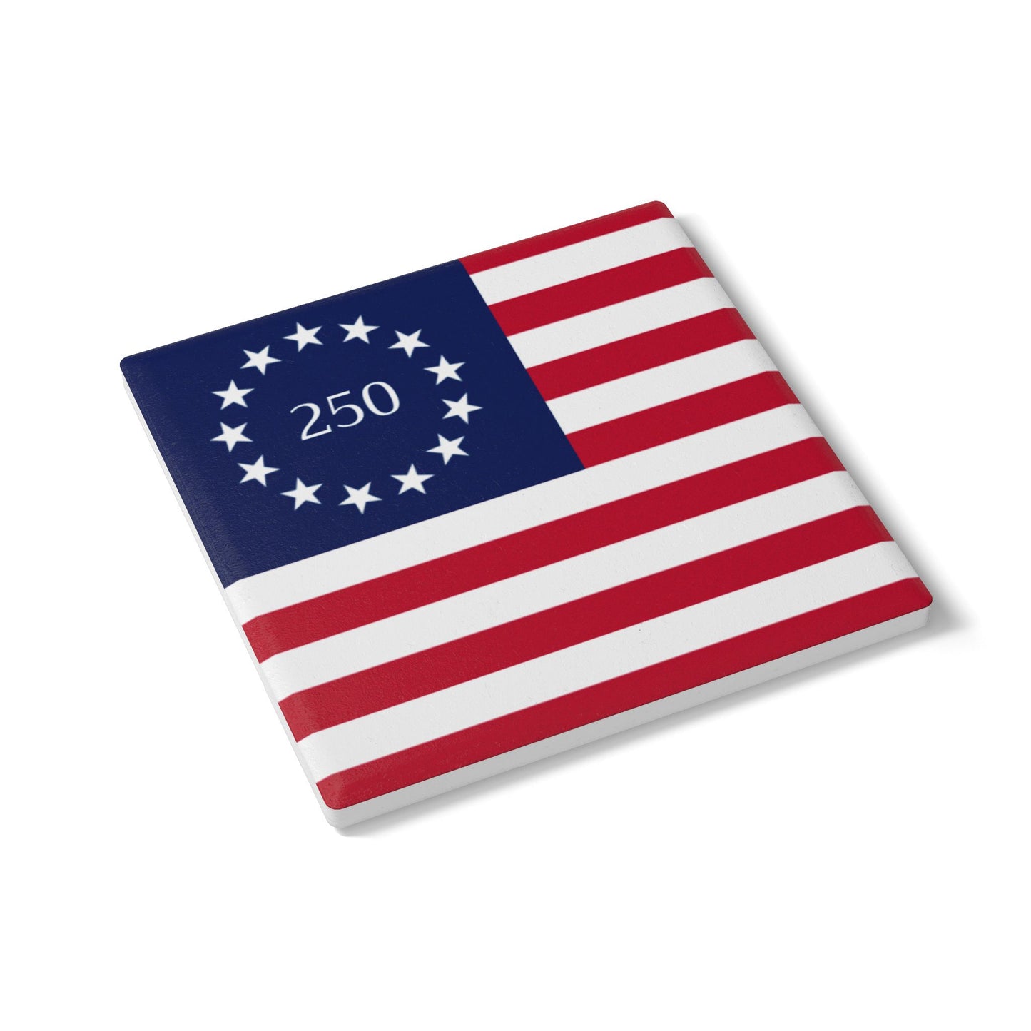 Patriotic Vintage Betsy Ross Style Flag Coaster — American 250 (USA Independence Day Gift)