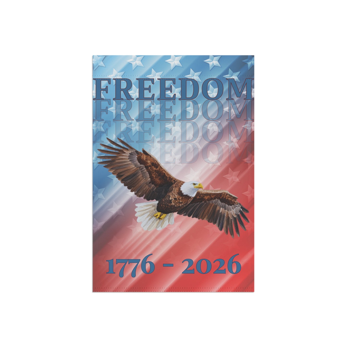 "FREEDOM" Patriotic 1776–2026 USA Celebration Banner