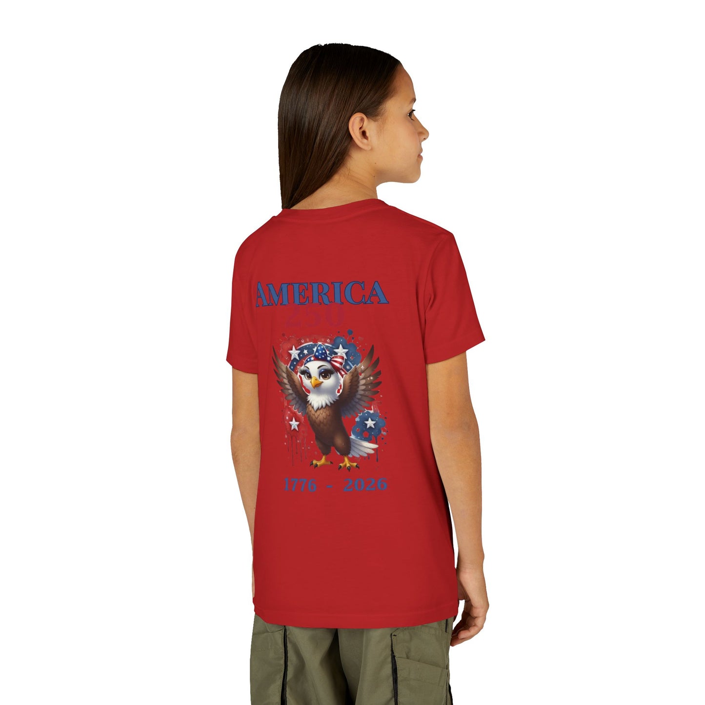 America 250 Patriotic Eagle 1776-2026 Independence Day Youth Shirt