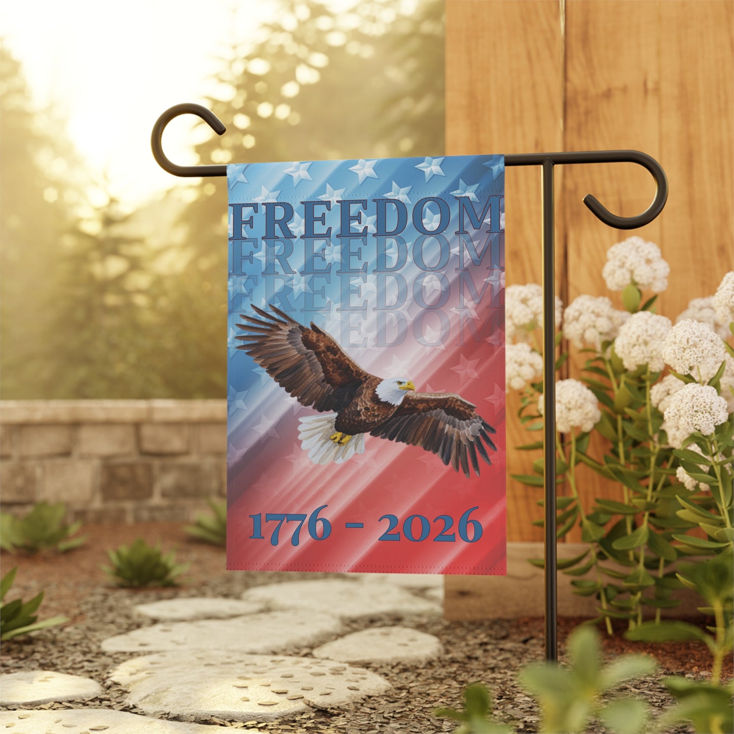 "FREEDOM" Patriotic 1776–2026 USA Celebration Banner