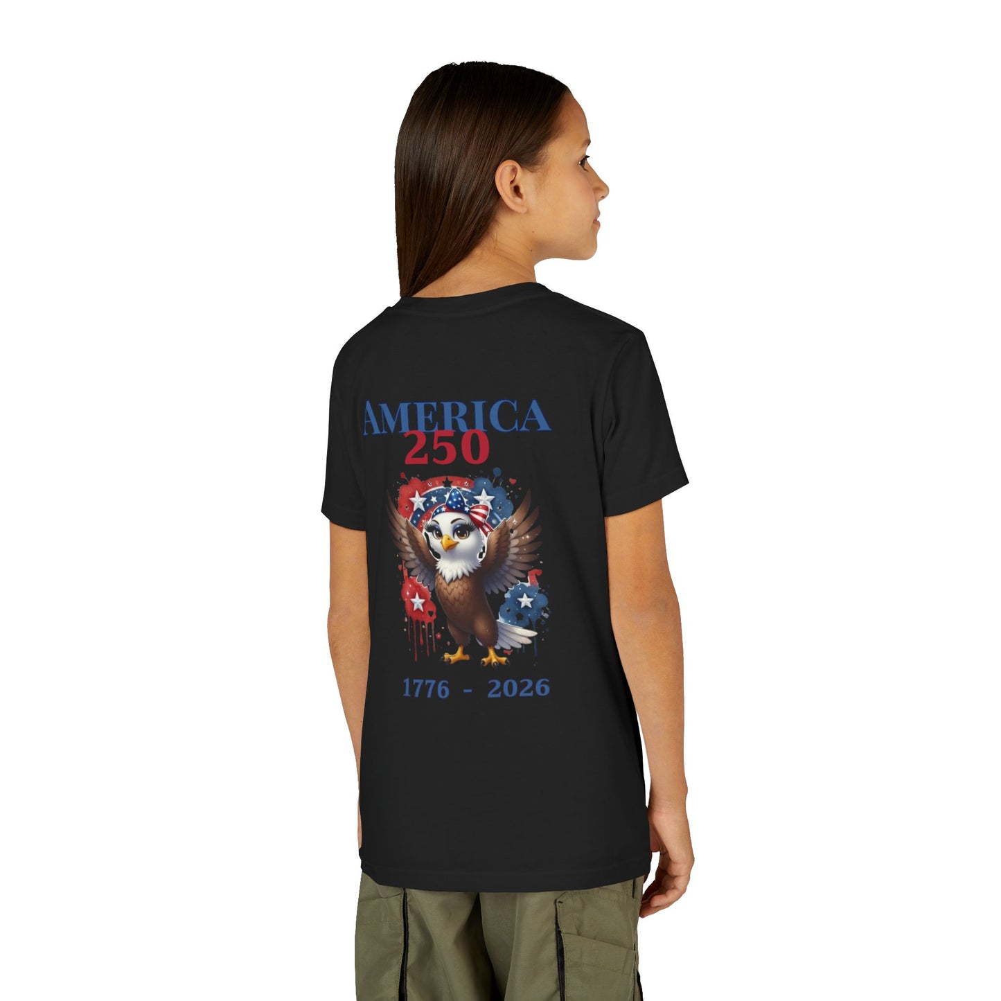 America 250 Patriotic Eagle 1776-2026 Independence Day Youth Shirt