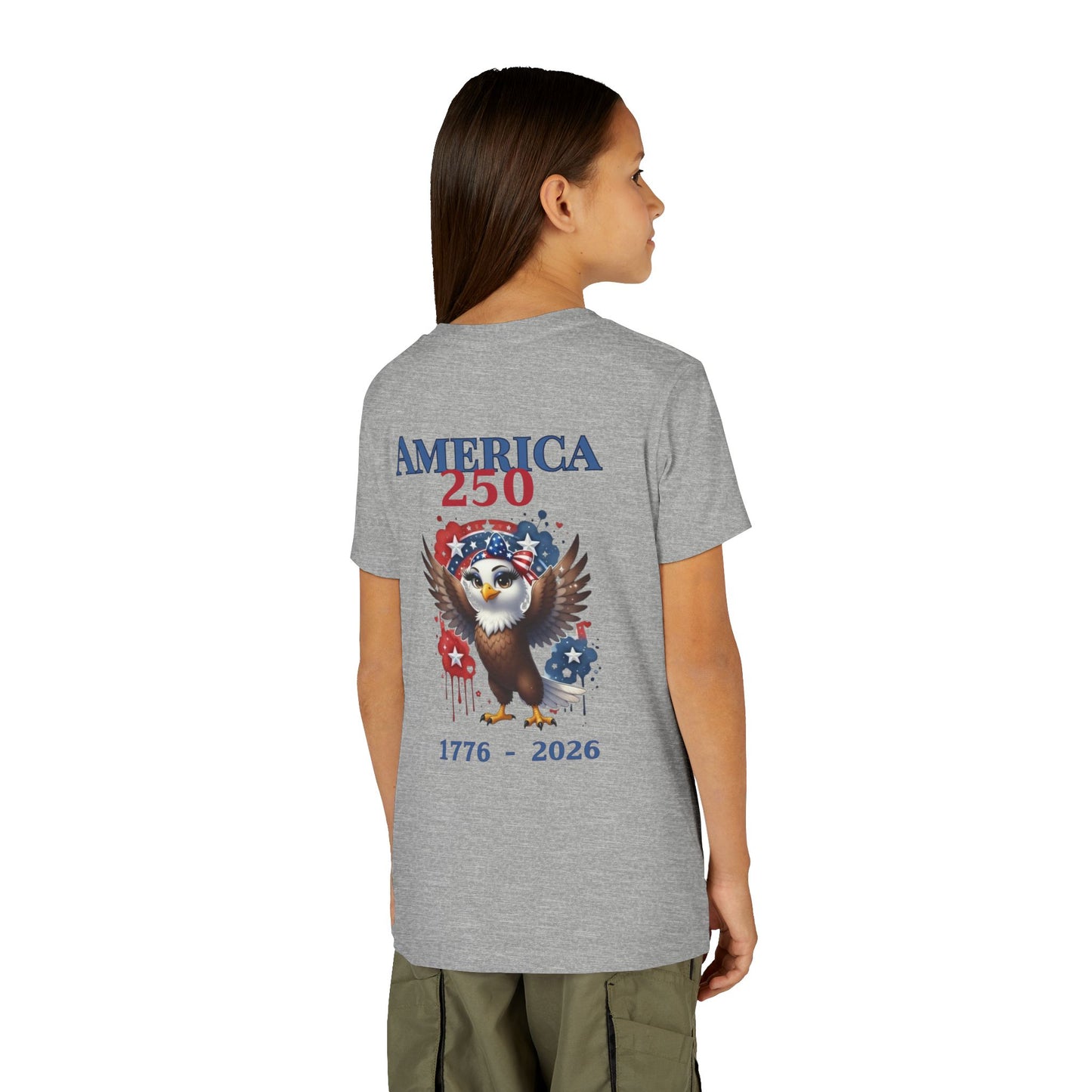 America 250 Patriotic Eagle 1776-2026 Independence Day Youth Shirt