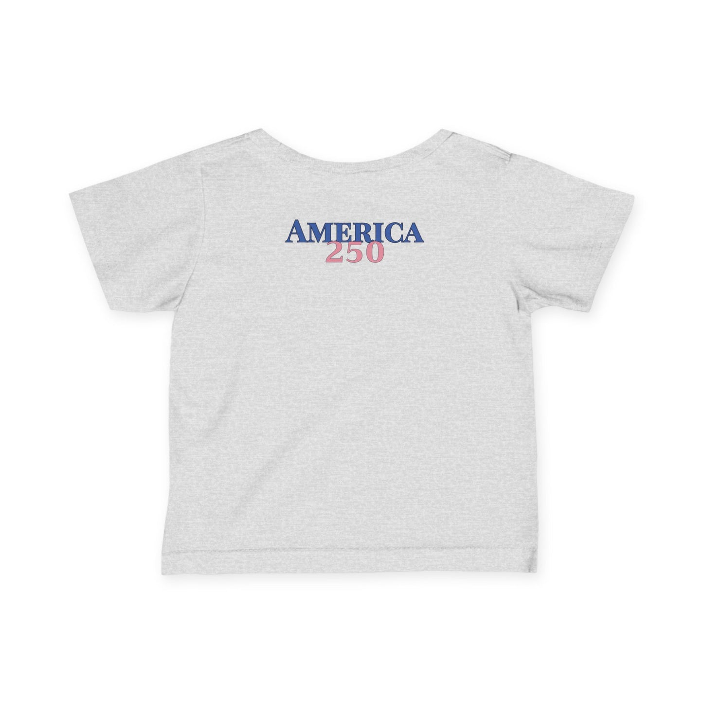 Infant Tee — "America 250" Patriotic Baby Girl Eagle Shirt (4th of July, Memorial Day)